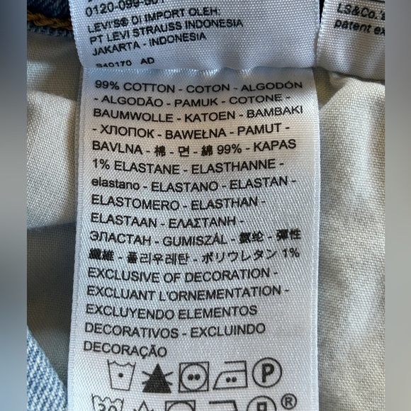 Sz 29 Womens Levis Ribcage Denim Shorts Super High Rise Waisted NWOT Button Fly - Picture 11 of 13